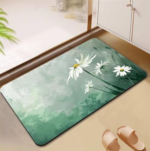Badezimmerteppich Watercolor Badematte Rutschfester 140x200cm, Super Absorbierender Badteppich Rutschfest Waschbar Duschvorleger Schnelltrocknend Badvorleger Badematte Dünne Stone Bath Mat Mats D4-837 Badezimmerteppich Watercolor Badematte Rutschfester 140x200cm, Super Absorbierender Badteppich Rutschfest Waschbar Duschvorleger Schnelltrocknend Badvorleger Badematte Dünne Stone Bath Mat Mats D4-837 von Songtt