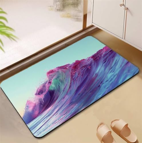 Badezimmerteppich Waves Badematte Rutschfester 60x100cm, Super Absorbierender Badteppich rutschfest Waschbar Duschvorleger Schnelltrocknend Badvorleger Badematte Dünne Stone Bath Mat Mats D4-843 Badezimmerteppich Waves Badematte Rutschfester 60x100cm, Super Absorbierender Badteppich rutschfest Waschbar Duschvorleger Schnelltrocknend Badvorleger Badematte Dünne Stone Bath Mat Mats D4-843 von Songtt
