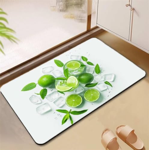 Badezimmerteppich Weiß Badematte Rutschfester 50x80cm, Super Absorbierender Badteppich rutschfest Waschbar Duschvorleger Schnelltrocknend Badvorleger Badematte Dünne Stone Bath Mat Mats D4-868 Badezimmerteppich Weiß Badematte Rutschfester 50x80cm, Super Absorbierender Badteppich rutschfest Waschbar Duschvorleger Schnelltrocknend Badvorleger Badematte Dünne Stone Bath Mat Mats D4-868 von Songtt