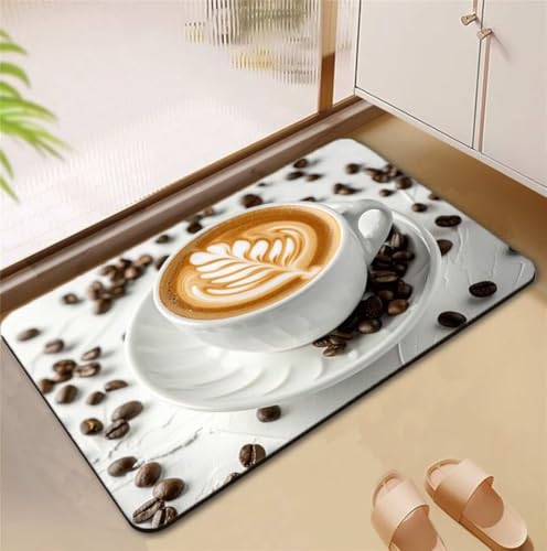 Badezimmerteppich Weiß Badematte Rutschfester 60x100cm, Super Absorbierender Badteppich rutschfest Waschbar Duschvorleger Schnelltrocknend Badvorleger Badematte Dünne Stone Bath Mat Mats D4-862 Badezimmerteppich Weiß Badematte Rutschfester 60x100cm, Super Absorbierender Badteppich rutschfest Waschbar Duschvorleger Schnelltrocknend Badvorleger Badematte Dünne Stone Bath Mat Mats D4-862 von Songtt