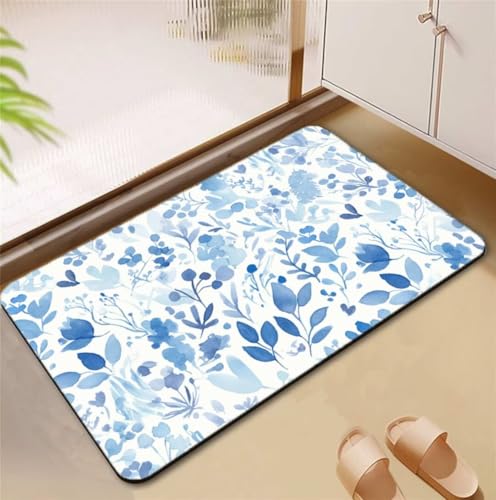 Badezimmerteppich Weiß Badematte Rutschfester 60x100cm, Super Absorbierender Badteppich rutschfest Waschbar Duschvorleger Schnelltrocknend Badvorleger Badematte Dünne Stone Bath Mat Mats D4-877 Badezimmerteppich Weiß Badematte Rutschfester 60x100cm, Super Absorbierender Badteppich rutschfest Waschbar Duschvorleger Schnelltrocknend Badvorleger Badematte Dünne Stone Bath Mat Mats D4-877 von Songtt