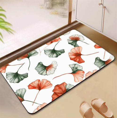 Badezimmerteppich White Badematte Rutschfester 50x80cm, Super Absorbierender Badteppich rutschfest Waschbar Duschvorleger Schnelltrocknend Badvorleger Badematte Dünne Stone Bath Mat Mats D4-858 Badezimmerteppich White Badematte Rutschfester 50x80cm, Super Absorbierender Badteppich rutschfest Waschbar Duschvorleger Schnelltrocknend Badvorleger Badematte Dünne Stone Bath Mat Mats D4-858 von Songtt