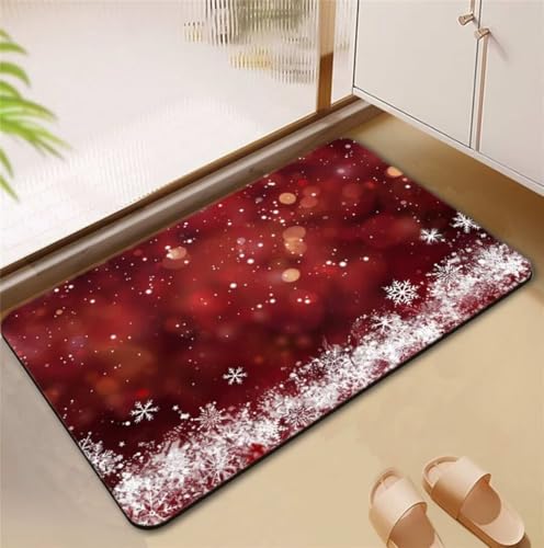 Badezimmerteppich Winter Badematte Rutschfester 140x200cm, Super Absorbierender Badteppich rutschfest Waschbar Duschvorleger Schnelltrocknend Badvorleger Badematte Dünne Stone Bath Mat Mats D4-883 Badezimmerteppich Winter Badematte Rutschfester 140x200cm, Super Absorbierender Badteppich rutschfest Waschbar Duschvorleger Schnelltrocknend Badvorleger Badematte Dünne Stone Bath Mat Mats D4-883 von Songtt