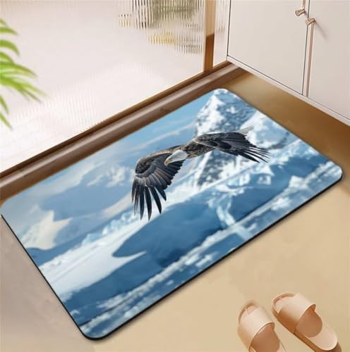 Badezimmerteppich Winter Badematte Rutschfester 50x80cm, Super Absorbierender Badteppich rutschfest Waschbar Duschvorleger Schnelltrocknend Badvorleger Badematte Dünne Stone Bath Mat Mats D4-893 Badezimmerteppich Winter Badematte Rutschfester 50x80cm, Super Absorbierender Badteppich rutschfest Waschbar Duschvorleger Schnelltrocknend Badvorleger Badematte Dünne Stone Bath Mat Mats D4-893 von Songtt
