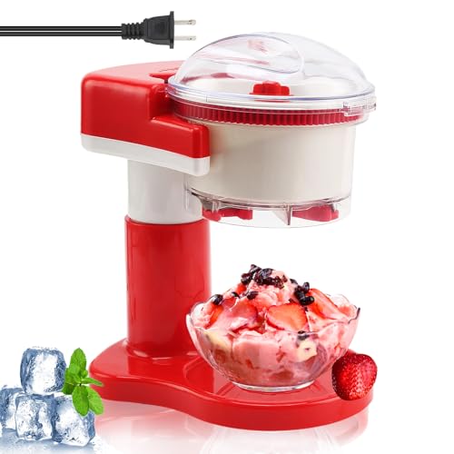 Elektrische Eiszerkleinerungsmaschine für rasiertes Eis 500ml Kompakte Eiswürfelmaschine für hausgemachte Schneebälle Slushies Cocktails Frappe Kaffee Eistee Eiswürfelmaschine für Zuhause & Partys von Sonhomay