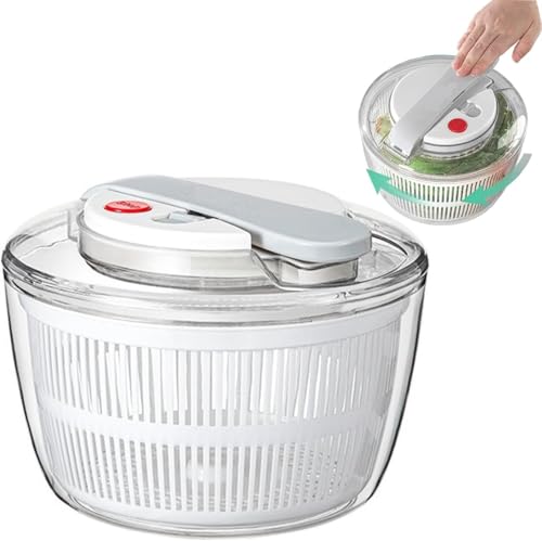 Salatschleuder Manueller Salatschleuder Salattrockner Salattrockner Obst Gemüse Waschmaschine Trockner mit Stopp-Taste Gemüse Abtropfsieb Sieb Salatschleuder Manueller Salatschleuder Salattrockner Salattrockner Obst Gemüse Waschmaschine Trockner mit Stopp-Taste Gemüse Abtropfsieb Sieb von Sonhomay