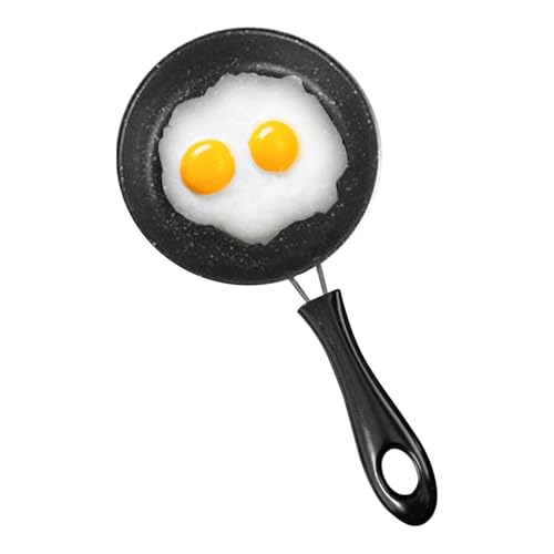 Sonhomay Eier-Bratpfanne, 11,9 cm, langlebig, klein, antihaftbeschichtet, mit Deckel, tragbare runde Omelettpfanne für Herd von Sonhomay