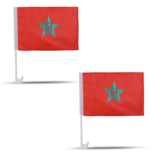 2er SET "Auto Flagge" Fahne WM Länder Fußball Fan Farbe: Marokko 2er SET "Auto Flagge" Fahne WM Länder Fußball Fan Farbe: Marokko von Sonia Originelli