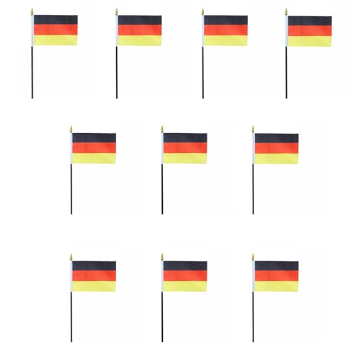 Sonia Originelli 10er Set Tischfahnen Handflaggen Mini Fähnchen Fussball Fan Anfeuern Farbe Deutschland Sonia Originelli 10er Set Tischfahnen Handflaggen Mini Fähnchen Fussball Fan Anfeuern Farbe Deutschland von Sonia Originelli