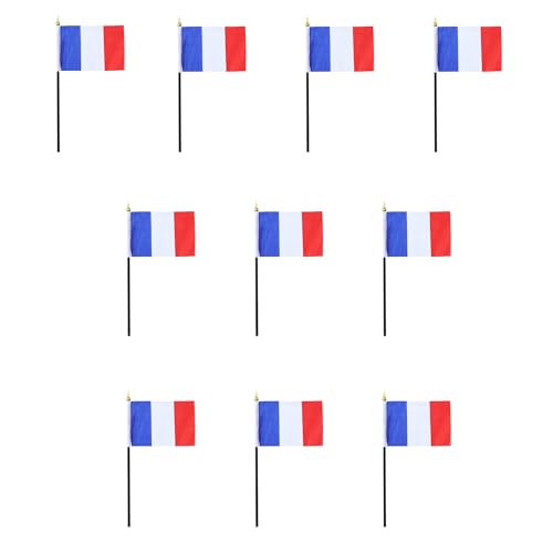 Sonia Originelli 10er Set Tischfahnen Handflaggen Mini Fähnchen Fussball Fan Anfeuern Farbe Frankreich Sonia Originelli 10er Set Tischfahnen Handflaggen Mini Fähnchen Fussball Fan Anfeuern Farbe Frankreich von Sonia Originelli