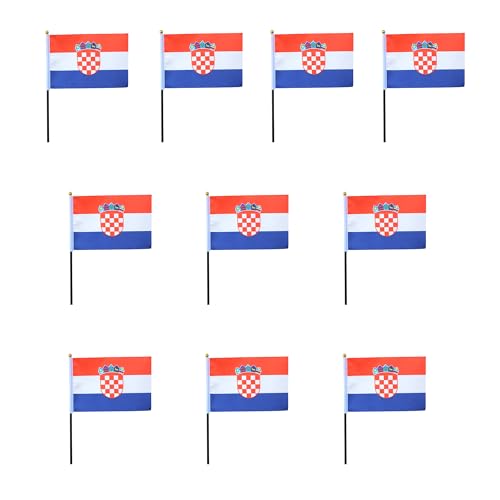Sonia Originelli 10er Set Tischfahnen Handflaggen Mini Fähnchen Fussball Fan Anfeuern Farbe Kroatien Sonia Originelli 10er Set Tischfahnen Handflaggen Mini Fähnchen Fussball Fan Anfeuern Farbe Kroatien von Sonia Originelli