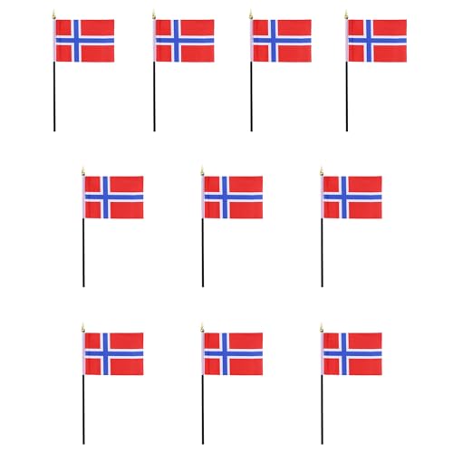 Sonia Originelli 10er Set Tischfahnen Handflaggen Mini Fähnchen Fussball Fan Anfeuern Farbe Norwegen Sonia Originelli 10er Set Tischfahnen Handflaggen Mini Fähnchen Fussball Fan Anfeuern Farbe Norwegen von Sonia Originelli