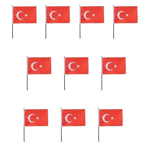 Sonia Originelli 10er Set Tischfahnen Handflaggen Mini Fähnchen Fussball Fan Anfeuern Farbe Türkei Sonia Originelli 10er Set Tischfahnen Handflaggen Mini Fähnchen Fussball Fan Anfeuern Farbe Türkei von Sonia Originelli