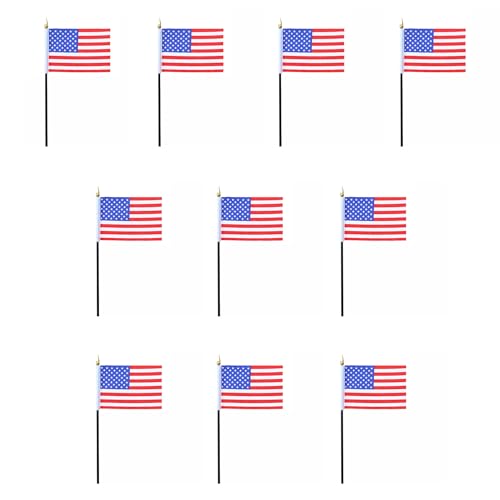 Sonia Originelli 10er Set Tischfahnen Handflaggen Mini Fähnchen Fussball Fan Anfeuern Farbe USA Sonia Originelli 10er Set Tischfahnen Handflaggen Mini Fähnchen Fussball Fan Anfeuern Farbe USA von Sonia Originelli