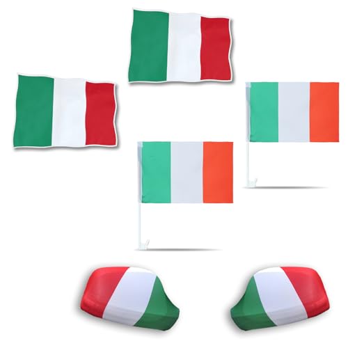 Sonia Originelli Fanset Fanartikel Fahnen für das Auto Spiegelfahnen Fensterfahnen Sticker WM EM, Farbe: Italien Sonia Originelli Fanset Fanartikel Fahnen für das Auto Spiegelfahnen Fensterfahnen Sticker WM EM, Farbe: Italien von Sonia Originelli