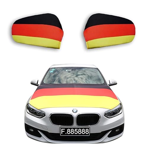Sonia Originelli Fanset Fanartikel für das Auto Motorhaubenfahne Außenspiegelflaggen Fahne Flagge, Farbe: Deutschland von Sonia Originelli