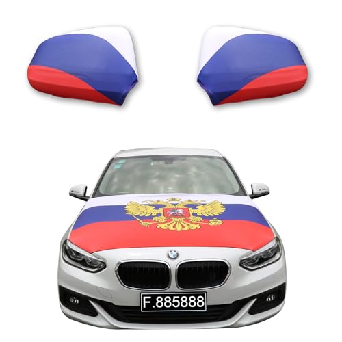 Sonia Originelli Fanset Fanartikel für das Auto Motorhaubenfahne Außenspiegelflaggen Fahne Flagge, Farbe: Russland von Sonia Originelli