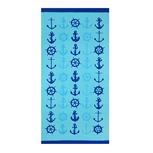 Sonia Originelli Strandtuch Anker Streifen Mikrofaser Handtuch Beach Maritim Farbe Maritim von Sonia Originelli