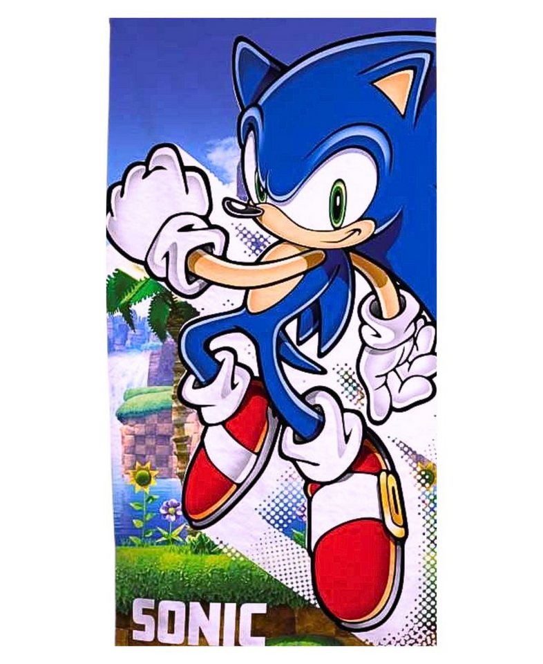 Sonic SEGA Badetuch, Baumwolle, Kinder Strandtuch 70 x 140 cm von Sonic  SEGA