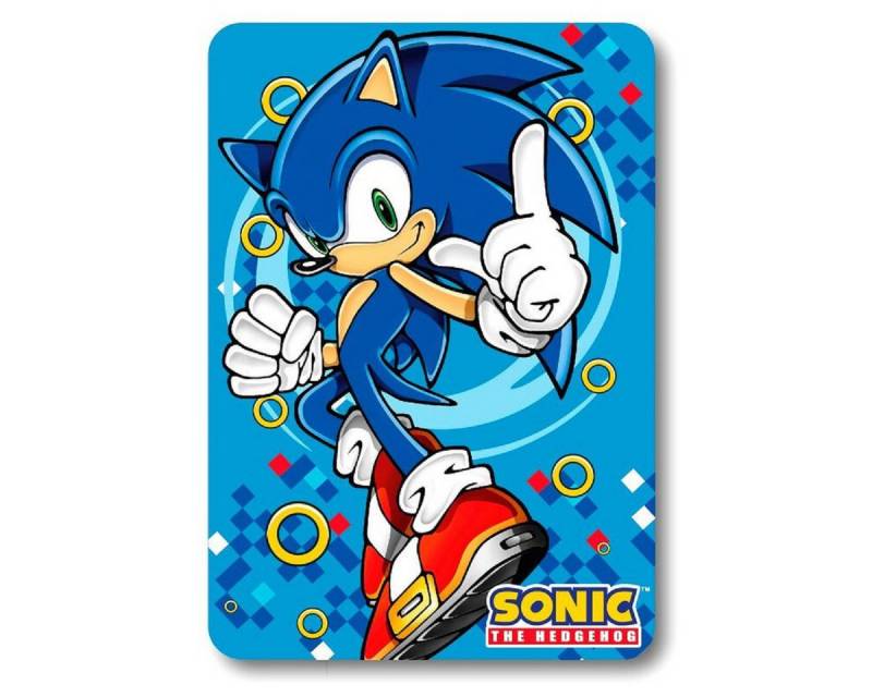 Kinderdecke Fleecedecke Kuscheldecke für Kinder 140 x 100 cm, Sonic The Hedgehog von Sonic The Hedgehog