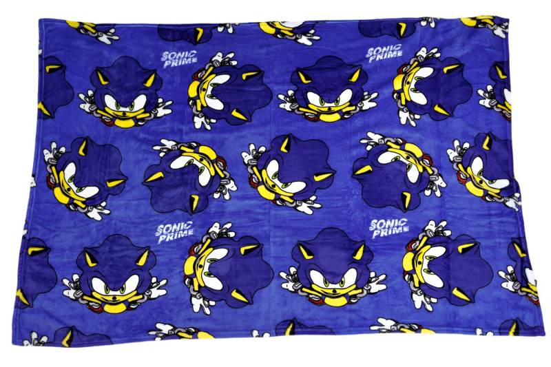 Wohndecke Sonic Prime Kinder Flanell Wohndecke warme Kuscheldecke 110x150 cm, Sonic The Hedgehog von Sonic The Hedgehog