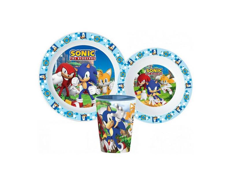 Sonic Kindergeschirr-Set Sonic Essgeschirr 4-tlg. Mikrokunststoff + Becher 260 ml von Sonic