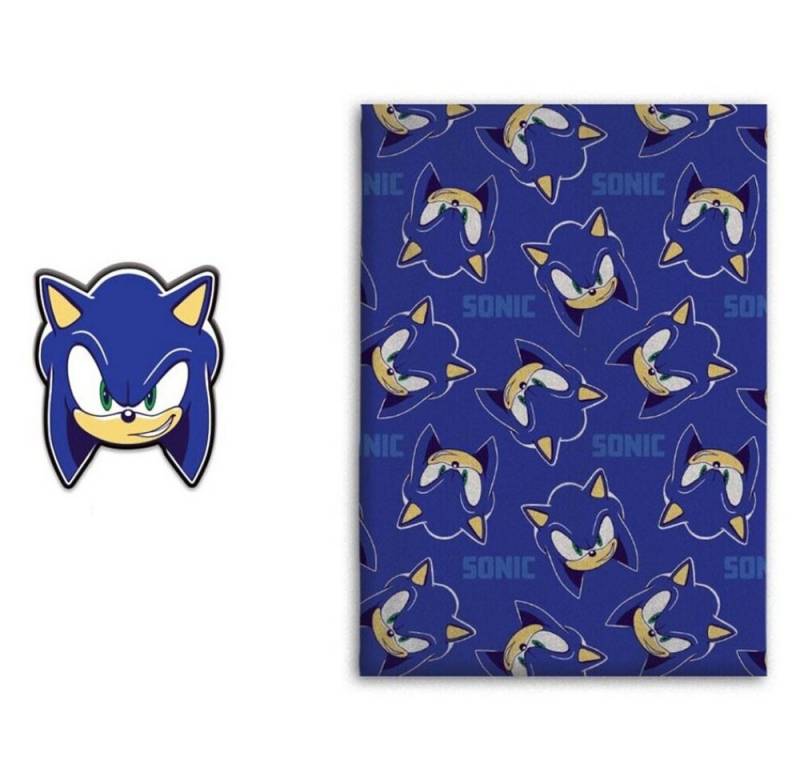 Wohndecke Sonic der Igel Fleece-Decke und Dekokissen Set, Sonic, Geschenkidee für Mädchen und Jungen von Sonic