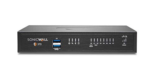 Sonicwall TZ370 Network Security Appliance (02-SSC-2825) | Firewall der nächsten Generation | Zero-Touch-Bereitstellung | 8 x 1GbE-Ports von Sonicwall