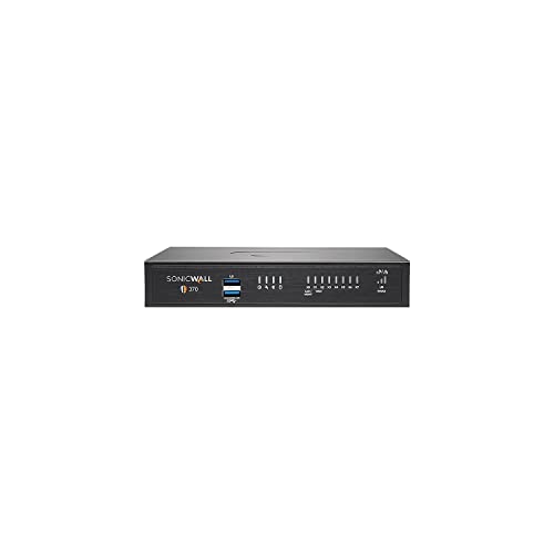 Sonicwall TZ370 Total Secure - 1YR Essential Edition (02-SSC-6817) | TZ370 Netzwerksicherheitsgerät mit 1 Jahr Essential Protection Service Suite | Firewall der nächsten Generation von Sonicwall