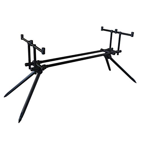 Sonik Stanz Rod Pod - Rodpod für Karpfenangeler als 3er Rutenauflage - Schwarzes Rod Pod aus extrem stabilen Materialien - Drei Ruten Pod von Sonik