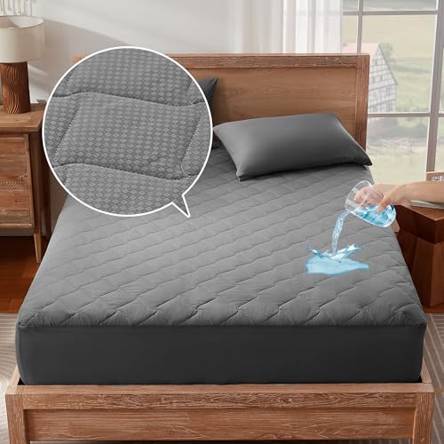 SONIVE Bezug Dünn Matratzenschoner 90 x 200 cm Wasserdicht,Mikrofaser Matratzenbezug, Gesteppter Matratzentopper, Matratzenauflage bis 38cm von Sonive