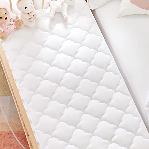 SONIVE wasserdichte Matratzenschoner für Babybett und kleinen Kinder Mikrofaser 10oz Füllung Baby Matratzenauflage steppt,Oeko-Tex Standard 100 Zertifiziert,Weiß,70x140cm von Sonive