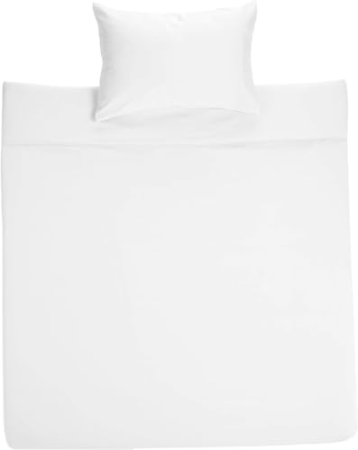 Sonive Bettwäsche 155x220cm Kissenbezügen 80x80cm *2, Bettbezüge 155x220cm 100% Bio Baumwolle, ÖkoTex Zertifiziert mit Eckbändchen Weich und Bügelfrei,Weiß von Sonive