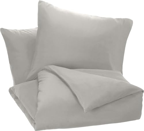 Sonive Mikrofaser Bettbezug-Set, Taupe, 155cmx220cm/ 80cmx80cmx2 von Sonive