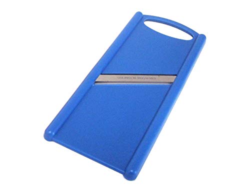 Sonja-Plastic Gurkenhobel mit Solinger Klinge, beidseitig schneidend, rostfreier Edelstahl, Pastell-blau, Made in Germany von Sonja-Plastic