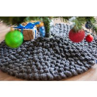 Weihnachtsbaum-Rock Aus Graphite Strickbaum-Rock Jumbo Baum-Rock Strickrock Baumwrap Farbwahl 14 Größen Und 19 Farben von SonjaTerAccDesign