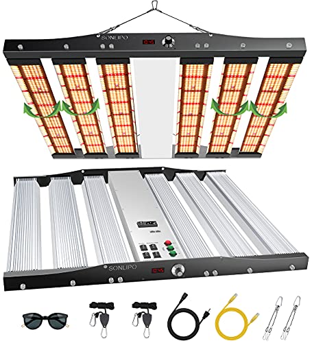 SPC4500 LED wachsen Lichter, 3 Art von Vollspektrum wachsen Licht 450W, 5x5 ft Abdeckung mit 2196 Samsung LEDs, Dimmable Timer & Zeitreservierung Veg Bloom wachsende Lampen für Indoor-Pflanzen von Sonlipo