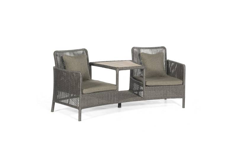 SonnenPartner Gartenlounge-Sessel Sonnenpartner Duo-Loungesessel Luna Aluminium mit PE-Bespannung light von SonnenPartner