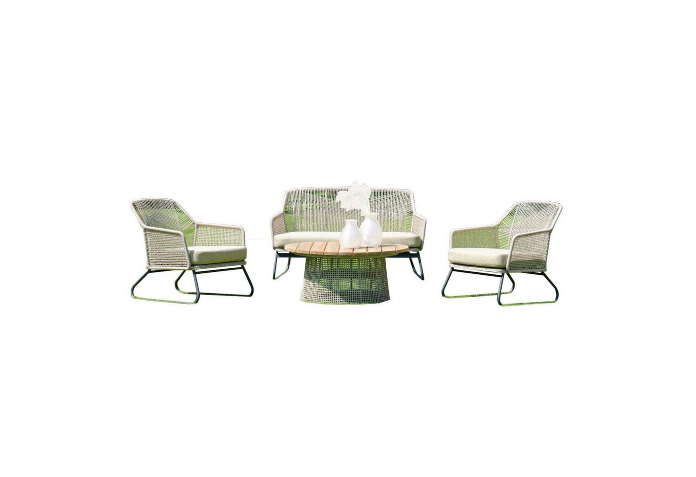 SonnenPartner Gartenlounge-Set Sonnenpartner 4-teilige Lounge-Sitzgruppe Couture mit Tisch Aluminium von SonnenPartner