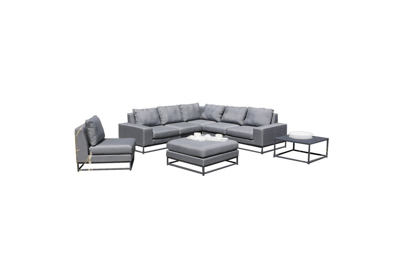 SonnenPartner Gartenlounge-Set Sonnenpartner 6-teilige Lounge-Sitzgruppe Unique Aluminium mit Kissen von SonnenPartner