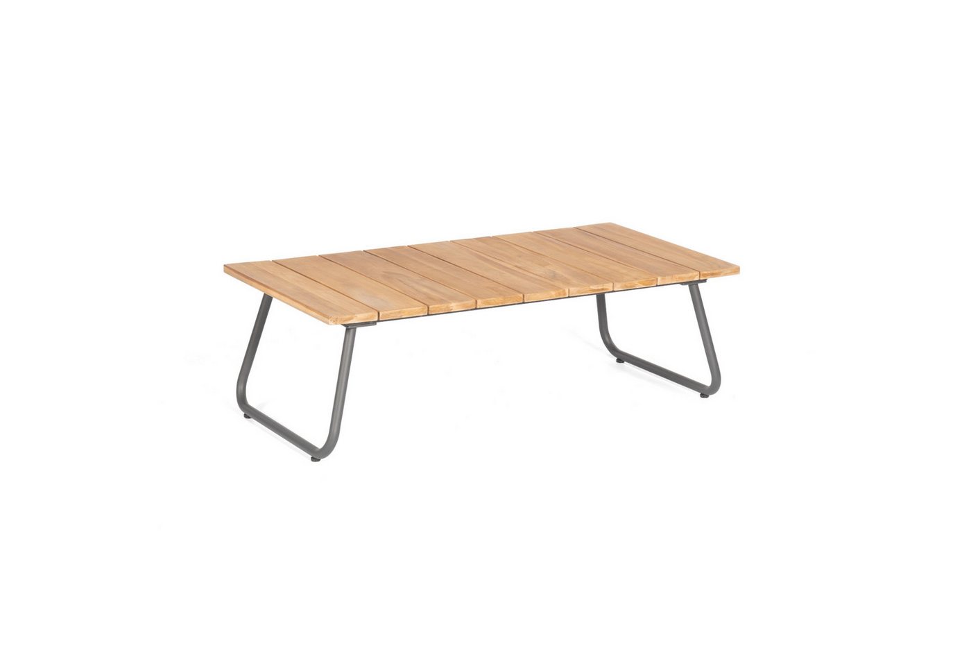 SonnenPartner Gartentisch Sonnenpartner Lounge-Tisch Woodland 140x70 cm Aluminium mit Teak von SonnenPartner