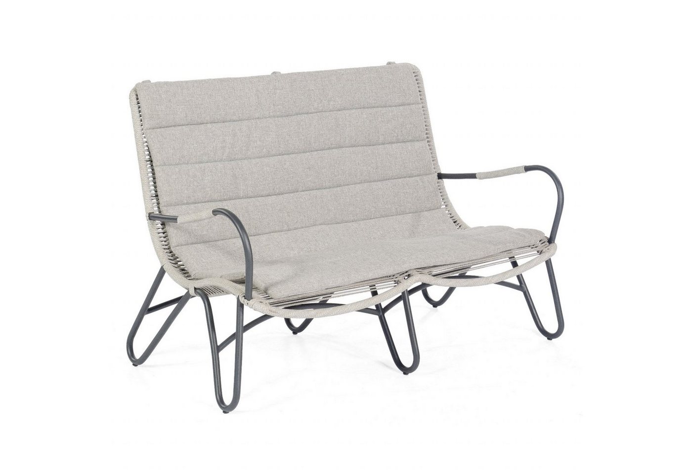 SonnenPartner Loungesofa Sonnenpartner Loungesofa Charité Alu/Polyrope silbergrau Relaxsessel von SonnenPartner