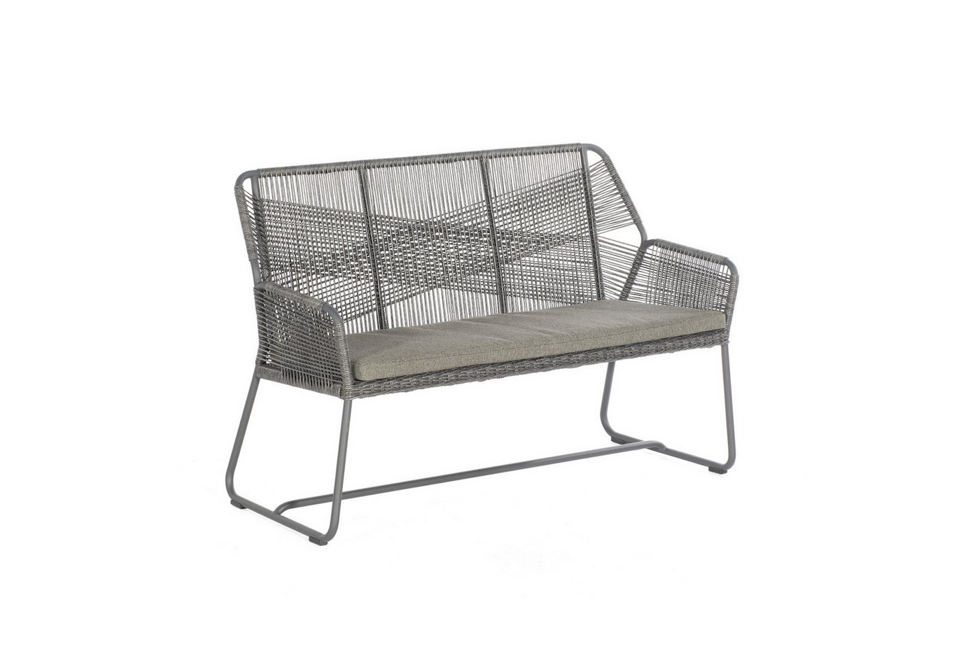 SonnenPartner Sitzbank Sonnenpartner Observer 2-Sitzer Gartenbank Alu/PE-Geflecht inkl. von SonnenPartner