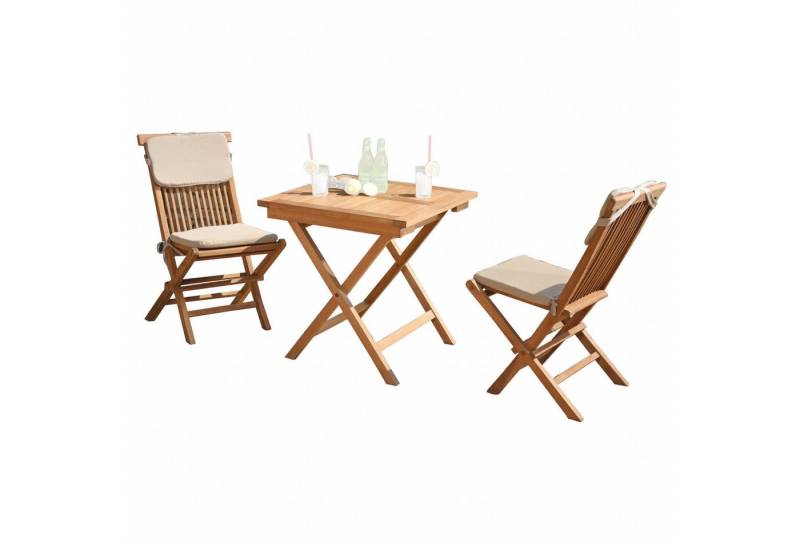 SonnenPartner Sitzgruppe SunnySmart Bristol 3-teilige Balkon-Sitzgruppe Teakholz Balkontisch SonnenPartner Sitzgruppe SunnySmart Bristol 3-teilige Balkon-Sitzgruppe Teakholz Balkontisch von SonnenPartner