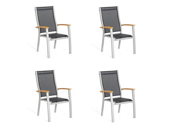 SonnenPartner Stapelsessel FLORIDA 4er Set Gestell silber von SonnenPartner