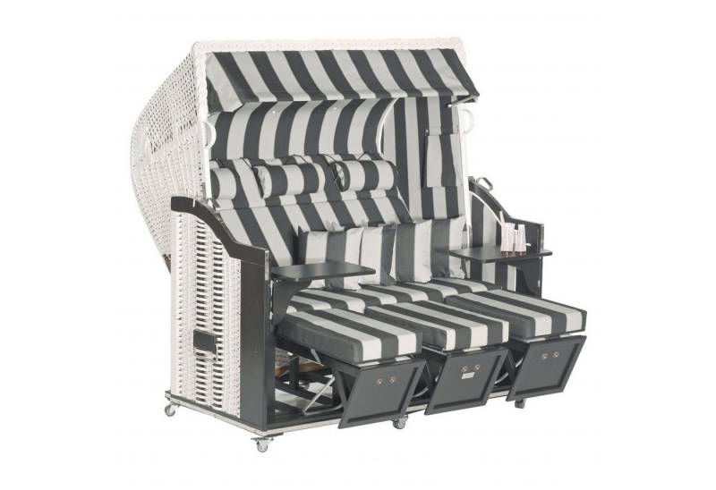 SonnenPartner Strandkorb Sonnenpartner Classic 3-Sitzer Strandkorb Halbliegemodell Ostsee von SonnenPartner