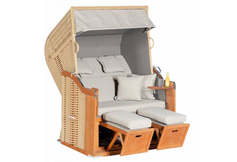 SonnenPartner Strandkorb SunnySmart Garten-Strandkorb Rustikal 255 PLUS 2-Sitzer von SonnenPartner
