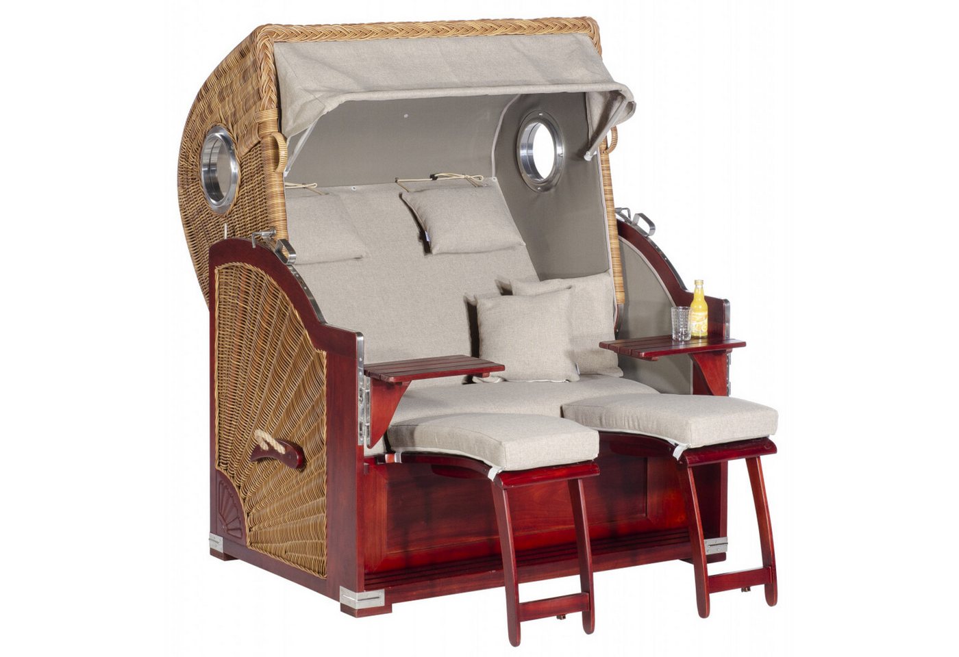 SonnenPartner Strandkorb SunnySmart Garten-Strandkorb Rustikal 500 PLUS COMFORT von SonnenPartner