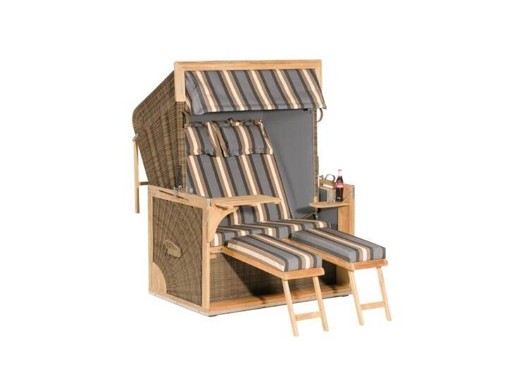 Sonnenpartner Admiral Teak Strandkorb XL-2-Sitzer, Dessin 65 von SonnenPartner