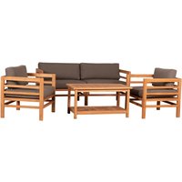 Gartenlounge Corby Set Teakholz Gartenlounge Corby Set Teakholz von Sonnenfestung